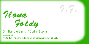 ilona foldy business card